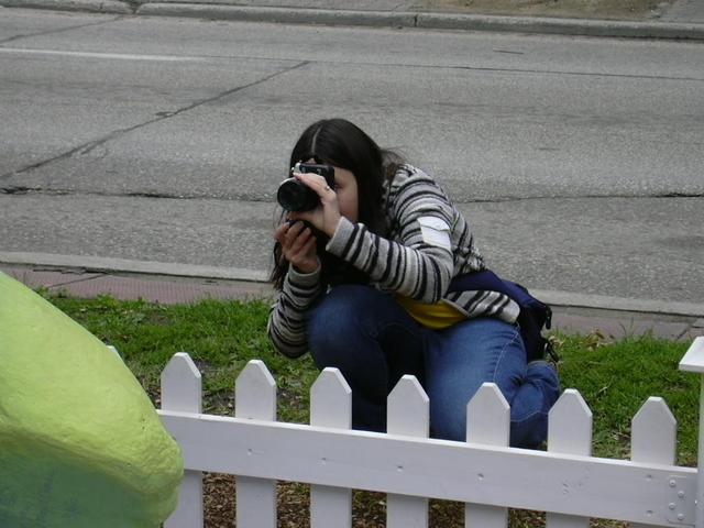 Erica shooting pictures of bears